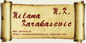 Milana Karakašević vizit kartica
